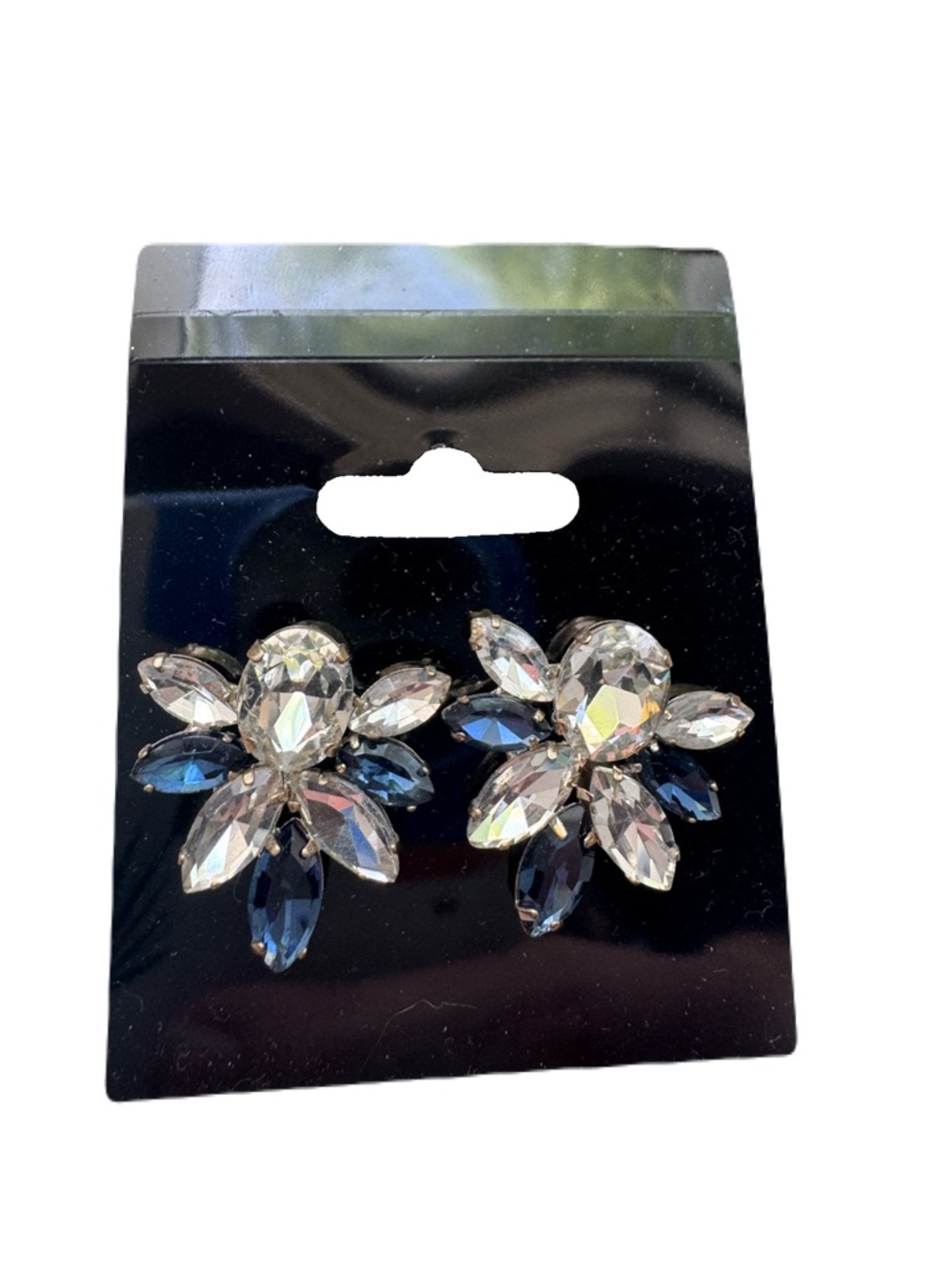 Crystal Floral Statement Earrings